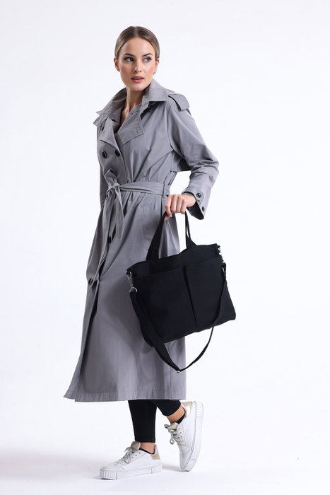 Zoozie Bags Bolso Tote de Lona Negro